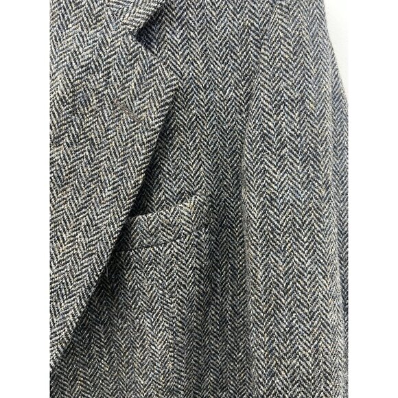 Harris Tweed Handwoven Vintage 40R Blazer Herringbone Scottish Wool Sport Jacket - Picture 5 of 11